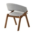 thumbnail image 5 of Talulah Gray Fabric and Walnut Veneer Dining Side Chairs - Set of 2, 5 of 8