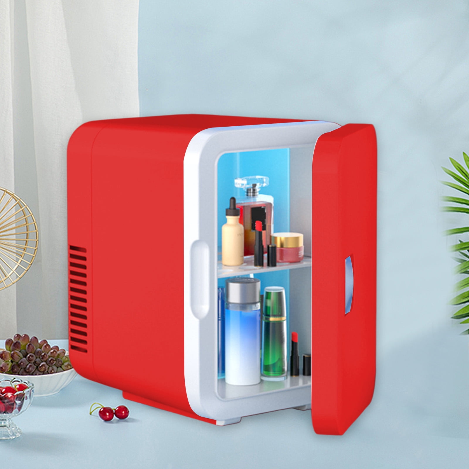 YIMWNYI Mini Fridge Compact Refrigerator, Small Cools Fast, Energy-Efficient for Bedroom, Travel, Dorms, Quiet Operation, Portable Cooler