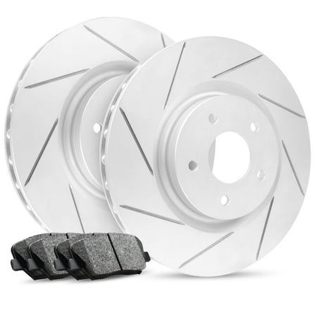 1981 Mercedes 300sd 1979 1980 1981 1982 1983 1984 1985 Mercedes-Benz 300SD Front Premier Slotted Brake Rotors & Ceramic Pads ()