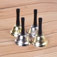 thumbnail image 3 of Stainless Steel Hand Bell, Wooden Handle Metal Bell Handheld Small Attention Bell For Christmas Santa Ringing Tea Dinner Kitchen Bar Serivce(2pcs), 3 of 5