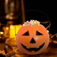 thumbnail image 5 of Aihimol Seau à Bonbons Citrouille Seau Citrouille en Plastique Seau Citrouille Portable avec Poignée Réutilisable Mignon Seau à Bonbons d'Halloween pour Fête Seau Citrouille d'Halloween (2.7 * 2.3 Po), 5 of 5