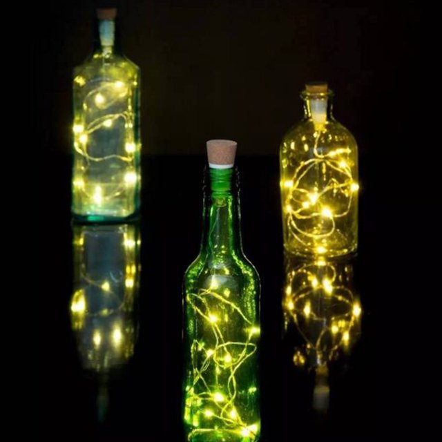 Botellas Cork LED Cadena IP44 Impermeable String Color Light para Cumpleaños Halloween Ndcxsfigh Para estrenar