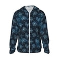 thumbnail image 2 of Uemuo Dandelions Pattern Women's Full Zip UPF 50+ Sun Protection Hoodie Jacket Long Sleeve Sun Shirt Hiking Outdoor Performance with Pockets-Small, 2 of 9