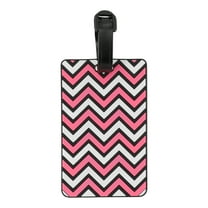 Unique Bargains 1 Pc Wave Pattern Luggage Tag for Travelling Pink