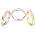 thumbnail image 4 of Tri-color Sterling Silver 5/8ct. TDW Stackable Diamond Band Ring Set (H-I,I1-I2), 4 of 9