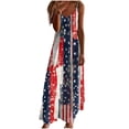 thumbnail image 2 of Honeeladyy American Flag T Shirt Summer Dresses For Women Print Sleeveless Round Neck Dress Casual Dresses for Beach Hawaiian(Red,XL), 2 of 5