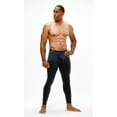 thumbnail image 4 of DEVOPS 2 Pack Men's thermal Heated Warm fleece lined Long Johns leggings (2X-Large, Black/Navy), 4 of 5