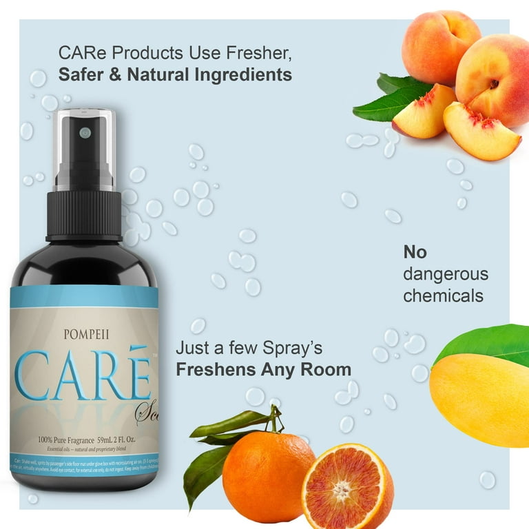 CARe Tropical Mango Scent Car Air Freshener Spray for Vehicle (2 pack) 