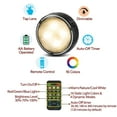 thumbnail image 6 of Onumii LED Puck Lights Battery Operated LED Under Cabinet Lighting Wireless Stick on Tap Lights with Remote Controll - 6Pack Black, 6 of 6