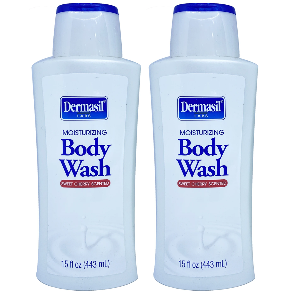 2 Pack Dermasil Labs Moisturizing Body Wash Sweet Cherry Scented 15fl