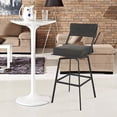 thumbnail image 5 of Gareth Swivel Stool - Counter Height - Satin Black Charcoal, 5 of 7