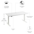 thumbnail image 6 of Move 60 Series 60W Adjustable Standing Desk in White - Engineered Wood, 6 of 7