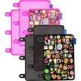 thumbnail image 2 of (2 pack) Enamel Pin Display Pages (6 PK) - Display and Trade Your Disney Collectible Pins in Any 3-Ring Binder - Pages Lay Flat with Pinbacks and NO Sagging! (Black/Pink - Pins Not Included), 2 of 5