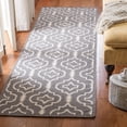thumbnail image 2 of SAFAVIEH Dhurrie Slater Geometric Moroccan Wool Area Rug, Grey/Ivory, 2'6" x 4', 2 of 7