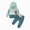 Green, variant on Zuwimk Patchwork Color Baby Hoodie Set 2PC Top Pants Outfit for Unisex Infants 3M-3Y Daily Wear(Green,6-12 Months)