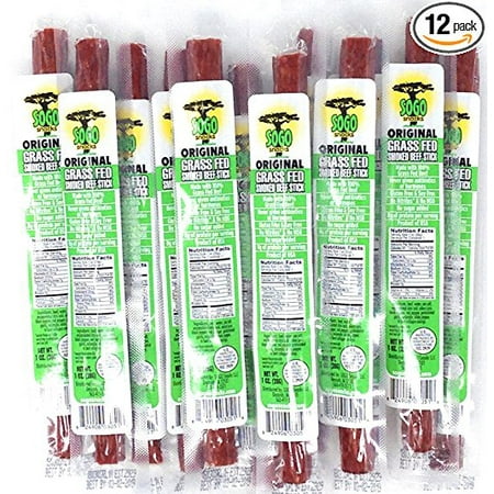 100% Grass-Fed, Paleo, Whole30 and Keto Friendly Beef Sticks: MSG, Gluten and Soy Free, Never Given Antibiotics or Hormones (Original Flavor, 72-Count, 1-oz