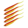 thumbnail image 3 of 5Pcs Silicone Artificielle Simulation Soft Fish Forme Leurre Appât Pêche Tackle pour l'Eau Douce Orange Rouge, 3 of 9
