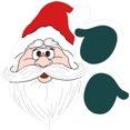thumbnail image 3 of Decoración de valla de madera, decoración perfecta, adorno de jardín de césped duradero, decoración de Navidad al aire libre (Santa Claus) Zhivalor D1-CHB-0387, 3 of 4