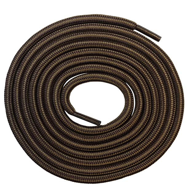 2pair Heavy duty Dark Light brown boot shoe laces for hiking work 38-72 inch 