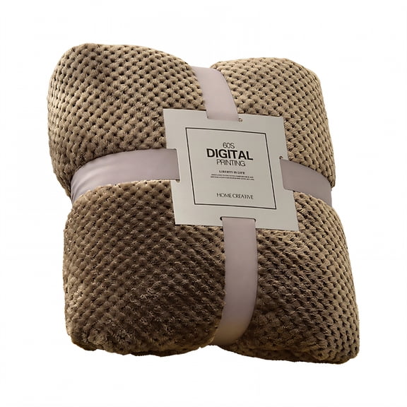 AUQ Throw Blanket,Tight Stitch Detailing Throw Blankets,Durable Quality Finish Couch Throw Blanket,Coffee,40*60in