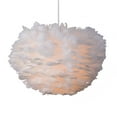 thumbnail image 3 of EMUST Bedroom feather chandelier, cloud-shaped plump feather room lamp, 3 of 5