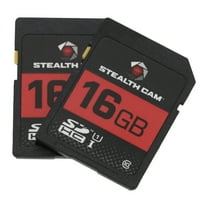 STEALTH CAM SD Card - High-Speed Data Transferring Storage Game Trail Hunting Scouting Photo Video Recording Cameras, 16GB SD Card (2 Pack)