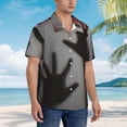 thumbnail image 5 of Daiia Bloody Hand Behind Hawaiian Shirt for Men Gentle Cotton Regular Short Sleeve Casual-Large, 5 of 9