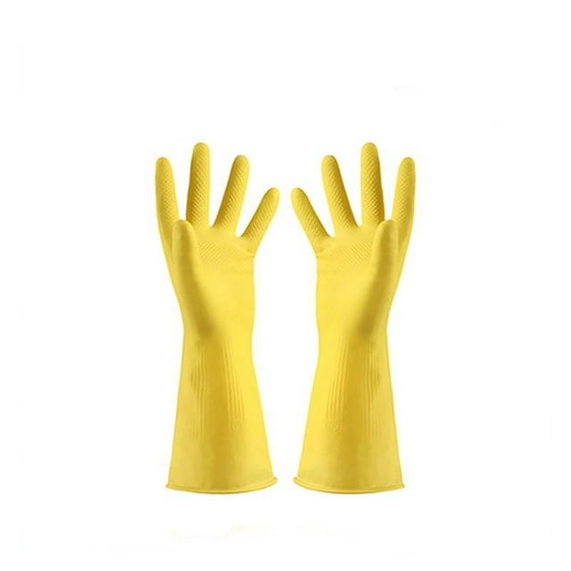 AURIGATE Reusable Rubber Gloves for Dishwashing Cleaning, Grippy Latex Dish Washing Gloves with