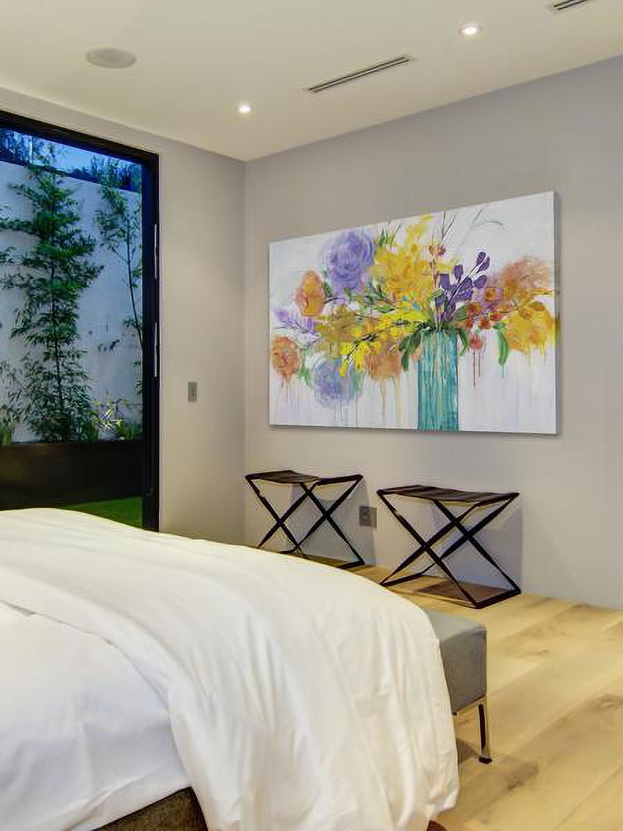 "Warm Summer Blooms II" Painting Print on Wrapped Canvas