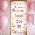 thumbnail image 6 of Decorative Design Welcome Home Baby Girl Polyester Material Baby Shower Banner Colorful Theme for Baby Shower Nursery Indoor Decoration, 6 of 8