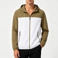 thumbnail image 2 of Men's UPF 50+ Sun Protection Hoodie Jacket Long Sleeve Zip Lightweight Windbreaker Quick Dry Athletic Outdoor Shirts with Pockets Khaki 3XL, 2 of 6