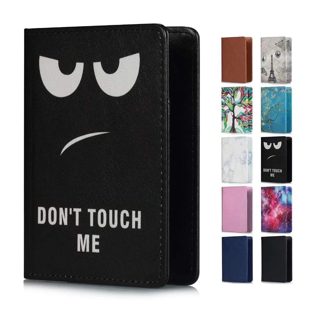 Buld Christmas Candy Ornaments Leather Passport Holder Cover Case Blocking Travel Wallet