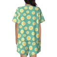thumbnail image 4 of Womens Pajama Sets With Pocket, darkgreen Lemon Lounge Sets Short Sleeve Sleepwear PJ Sets for Women, 4 of 6