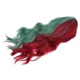 thumbnail image 3 of Peluca Rizada Larga Roja Y Verde, Sin Enredos, Sin Desprendimiento, Pelucas Sintéticas De Cosplay Para Mujeres Para Juegos De Rol, Fiestas Temáticas De Halloween, 3 of 7