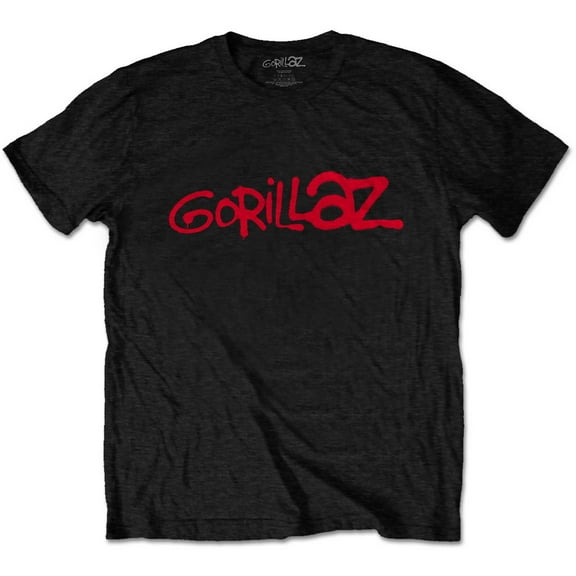 Men's Gorillaz Logo Slim Fit T-shirt Small Black