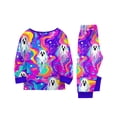 thumbnail image 5 of Matching Family Halloween Pajamas Set - 2026 Cute Ghost & Pumpkin Print Two-Piece Sleepwear Pjs - Family Matching Pajamas Soft Holiday Jumpsuit Loungewear for Family, 5 of 6