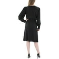 thumbnail image 2 of Anne Klein Womens Shutter Pleat Knee-Length Wrap Dress, 2 of 2