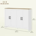 thumbnail image 3 of HOMCOM Buffet Moderne avec Tablettes Ajustables Blanc, 3 of 10