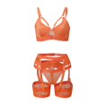thumbnail image 5 of Gibobby Conjunto de lencería Sexy Camisón de encaje para mujer, lencería sexy de encaje para novia(Naranja, M), 5 of 5