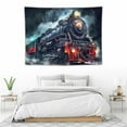 thumbnail image 3 of ONETECH  Black Red Tapestry Wall Hanging Aesthetic Tapestry Steam Locomotive History Narrow Gauge Home Wall Decor Wall Hanging for Living Room Bedroom Dorm, 3 of 7
