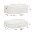 thumbnail image 2 of Unique Bargains 1 Pack Clothes Storage Bags Moving Bags Beige 15.5*12*4.5in, 2 of 8