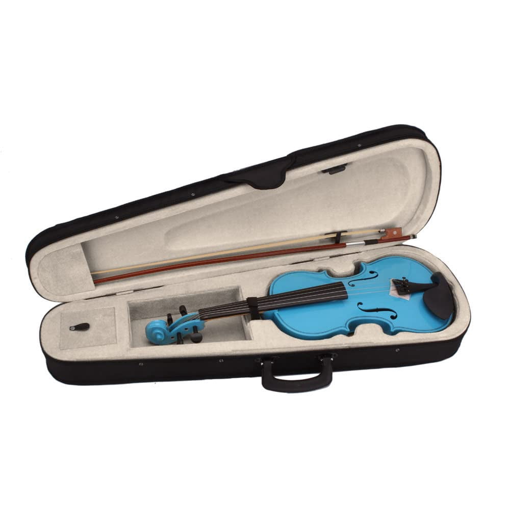 4/4 Full Size Natural Acoustic Violin with Case, Bow, and Rosin - Ideal for Student and Beginners, Natural