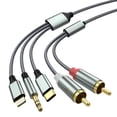 thumbnail image 1 of Cable adaptador de audio auxiliar Apitiong Lightning a RCA de 2,3 m, 1 of 7