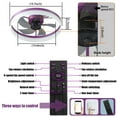 thumbnail image 2 of Ceiling Fans with Lights Dimmable Led Embedded, Thin Modern Ceiling Fans, 6 Adjustable Wind Speeds and Reversible Fan Modes, Purple, 2 of 9