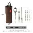 thumbnail image 4 of Camping Kitchen Cookware Set with bag Portable Outdoor Travel Utensils Stainless Steel Cooking and Grilling Set for BBQ Picnic (ethnic style-A), 4 of 7