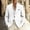 White, variant on WIZUTIZ Men's Solid Color Two Button Suit Jacket Single Breasted Dress Blazer with Pocket for Party Ceremony Show