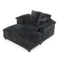 thumbnail image 6 of UBesGoo Convertible Sofa Couch, Corduroy Sleeper Sofa Bed with Lumbar Pillows, Folding Lounge Sofa for Small Spaces, Dark Gray, 6 of 8
