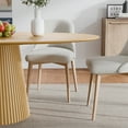 thumbnail image 6 of MAYEERTY 67x33.5x30 Modern Oval Dining Table for 6, Mid-Century Kitchen Table for Dining Room Kitchen, Natural Wood, 6 of 10