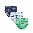 thumbnail image 2 of HWJAD 2-10 Years Little Boys Dinosaur Briefs Toddler Kids Underwear Soft Cotton Shark Undies (Pack of 3), 2 of 8