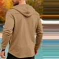 thumbnail image 3 of LMOIPLI Men's Double Breasted Hooded Jackets Casual Stylish Long Sleeve Stretch Sports Coat Outerwear with Pockets Yellow S, 3 of 5